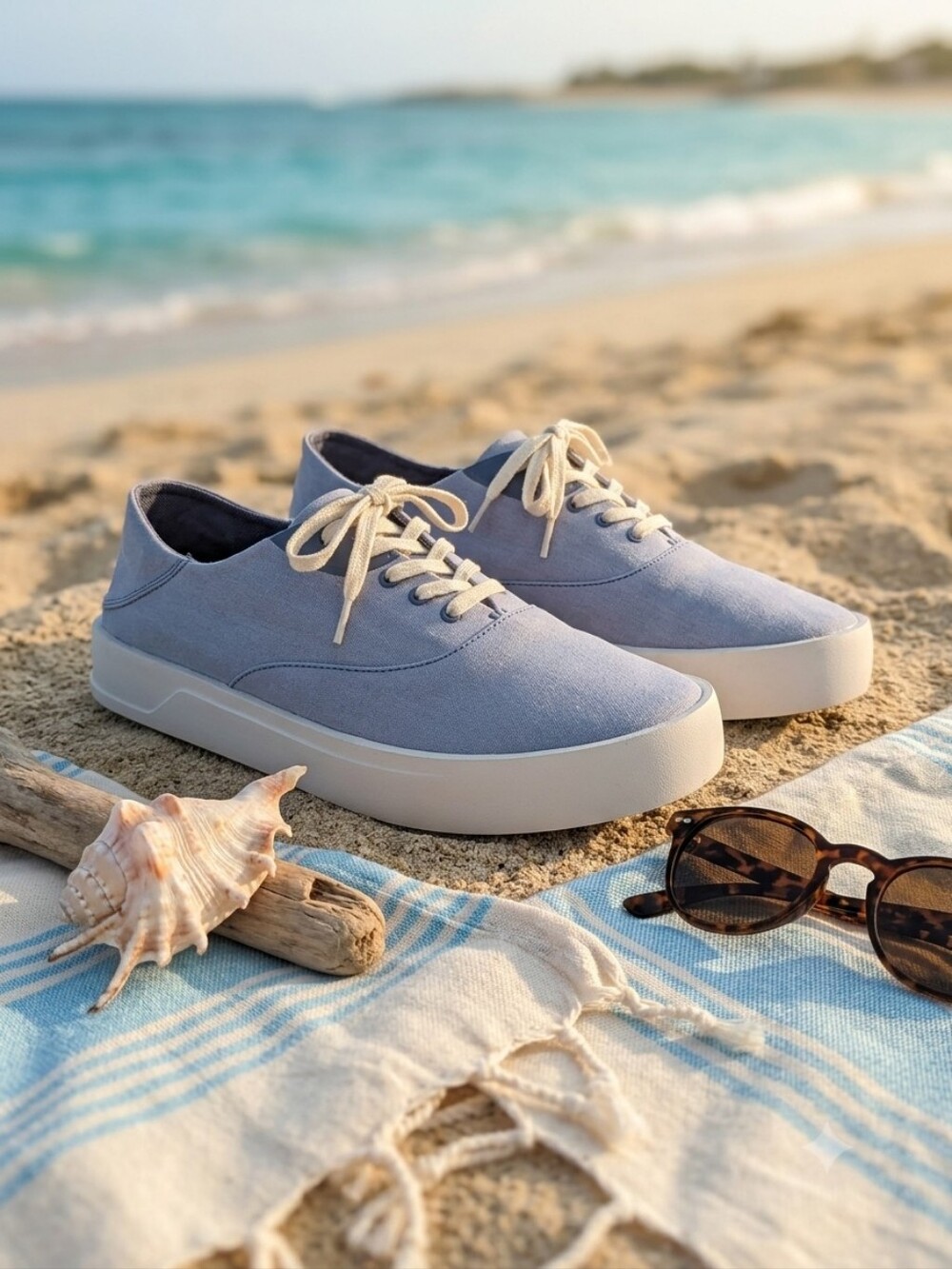 ✦ OLUKAI PEHUEA LI — LIGHT BLUE / SEA GLASS ✦Size: US Men's 11.5 TRADE-MD-EW